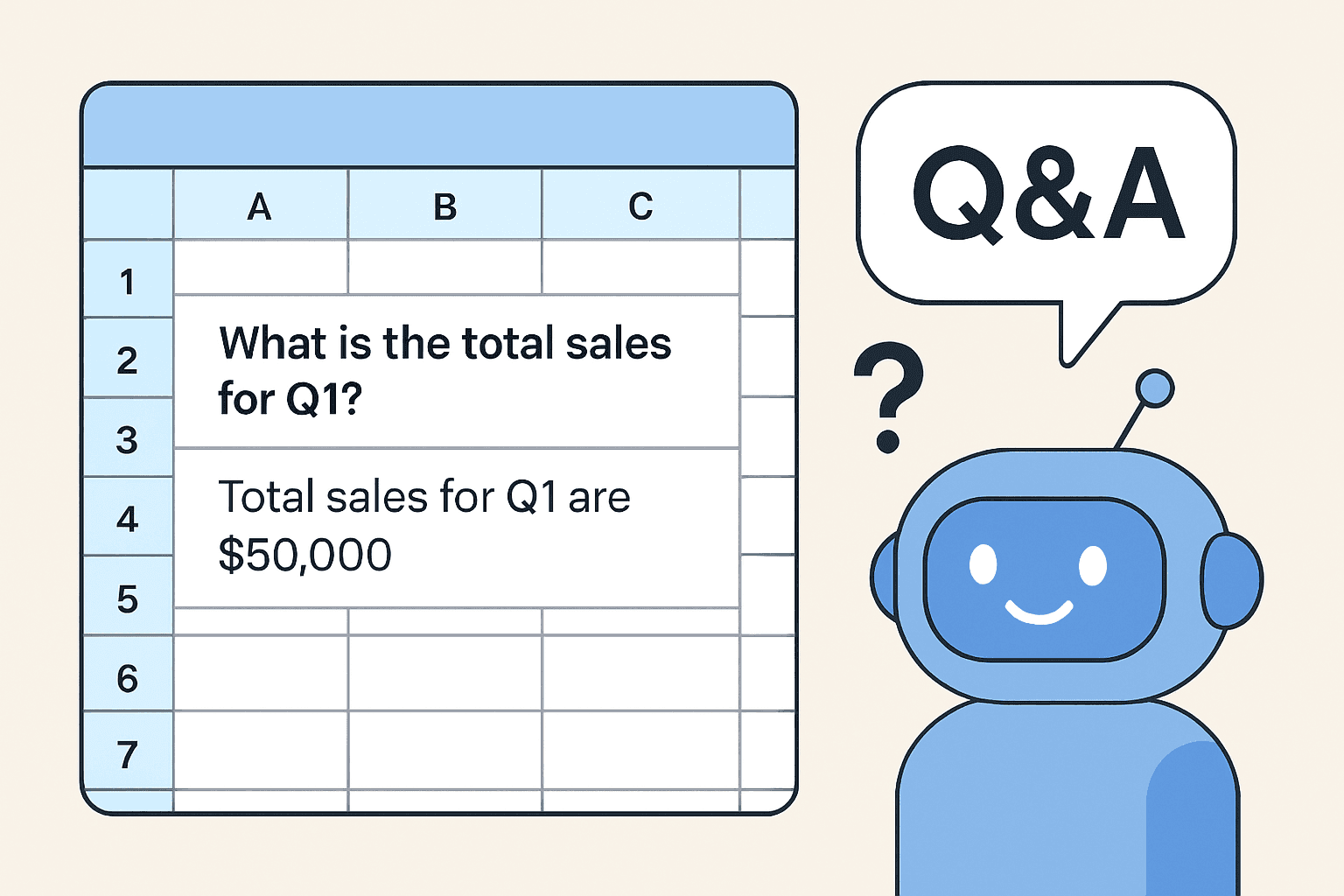 Chat with Excel feature